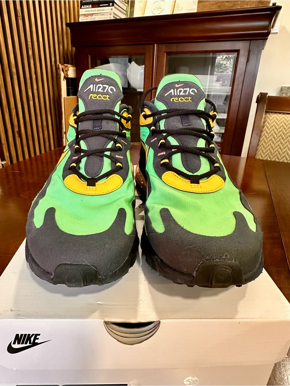 Nike Game Royal/Dynamic Yellow “Pop Art” Air270 React Sneakers